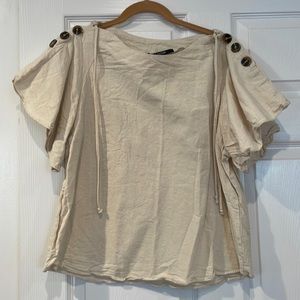 Flowy cotton/linen shirt